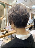 白髪ぼかし　ショートボブ