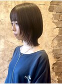 大人可愛い切りっぱなし　小顔顔周りレイヤーウルフ/nico