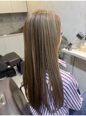 ハイライトで作るクリーミーベージュ!福岡ハイライト