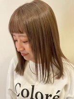エール 生駒(aile Total Beauty Salon)&nbsp;ナチュラルストレート×ベージュ艶髪