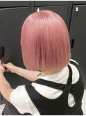 新潟ブリーチハイトーンカラーミルクティーベージュピンクカラー