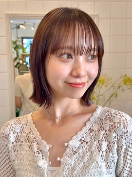 グリーンミドル(GREEN middle) 切りっぱなしボブ/シースルーバング/顔周りレイヤー/代官山
