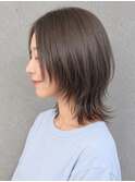 韓国風レイヤーカット×ハッシュウルフ×アッシュベージュ