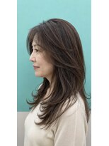 アース 熊本嘉島店(HAIR&MAKE EARTH)&nbsp;アッシュブラウンカラーレイヤーカット