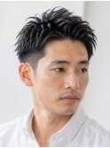 ビジネスショートアップバング刈り上げツーブロック
