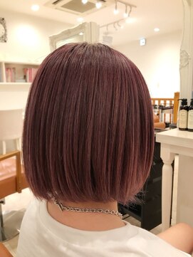 ヘアーサロン リアン 熊谷2号店(hair salon Rien) ベリーピンク×ボブ