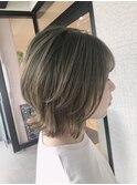 透明感オリーブベージュ(ブリーチあり)