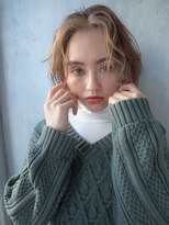 マンス ルージュ 博多マルイ店&nbsp;ヘーゼルベージュの外ハネボブ/センター分けボブ/ガーリー