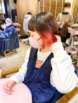 トト 船橋店(toto.) 黒髪/グレーベージュ/レイヤーロング/前髪パーマ[西船橋/津田沼]