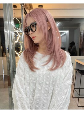 ラ キング(LA KING) レイヤーロング　×　ニュアンスピンク