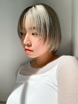 アム(amu)&nbsp;マッシュショートカーキアッシュ/ミントアッシュ/ショートウルフ