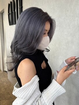 アースコアフュールボーテ 新潟中野山店 (EARTH coiffure beaute) ブルーグレー_ラベンダー_ケアブリーチ