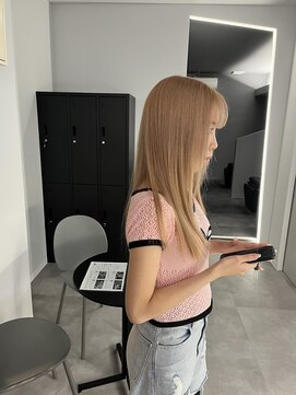 ナンバー 竪町(number+) 透明感抜群♪ダブルカラーブリーチミルクティーベージュ