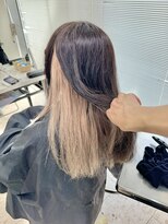 アジールヘア 所沢プロペ通り店(agir hair)&nbsp;インナーホワイトベージュデザインカラーレイヤーカット所沢韓国