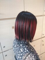 ヘアーアンドライフ シキ(HAIR & LIFE SHIKI) 外ハネワンレンボブスタイル