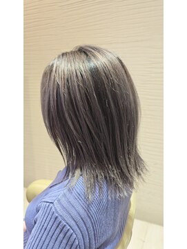 ヘアメイク アリエス 岩切店(HAIR MAKE aries) グレー系バレイヤージュ 仙台 岩切 利府 多賀城 塩釜 鶴ケ谷