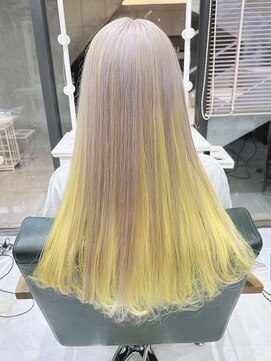 デイズ(days) DAYS　ホワイトデザインカラーインナーカラーイエローカラー10代