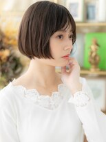 カバーヘア ブリス 上尾西口店(COVER HAIR bliss)&nbsp;切りっぱなしアースカラー小顔前下がりボブc5上尾20代30代40代