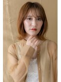 アプリコットオレンジウルフカット小顔ボブルフ311X上尾20代30代