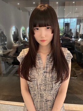 ジーナ 北千住ミルディス通り(Zina) 重めバング韓国ブルーブラック【Zina北千住ミルディス通り】