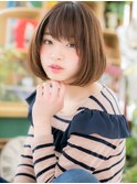 大人かわいいインナーカラー前下がりミニボブc6浦和20代30代40代