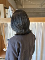 ムク 甲府(muku.)&nbsp;オリーブ/透明感カラー/くびれボブ/顔まわりレイヤー