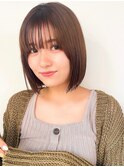 王道きりっぱなしボブ【イルミナカラー/髪質改善/ボブ】