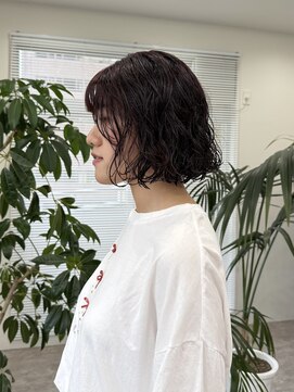 ジュール(JOULE'S) ボブパーマ×ピンクブラウン