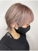 ピンクハイライトカラー