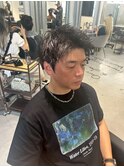 ホワイトメッシュ/ツイスト/ツイスパ/パーマ/メンズ/眉毛