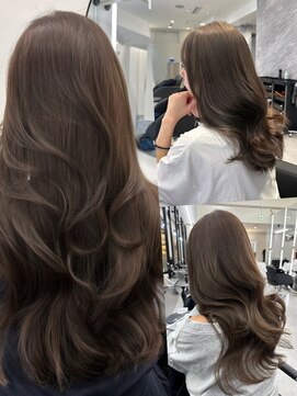 アルドーレヴェントホリエ(Ardore vento horie) ブリーチなしダブルカラーで作るグレージュ/オリーブ♪