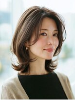 トリッカ 代官山(tricca)&nbsp;白髪ぼかしカラー/ミディアムレイヤー/小顔補正/透明感