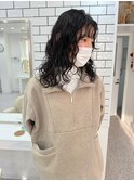 黒髪パーマ20代30代40代レイヤーパーマラフウェーブ