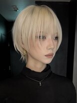 サンクマーケット 渋谷(cinq MARKET)&nbsp;渋谷ハンサムショート顔周りレイヤーカットケアブリーチカラー◆