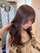 ユイバイラドンナ(Huit by LADONNA)&nbsp;顔周りカット/カーテンバング/ハッシュボブ/ローズブラウン