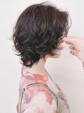 モリオフロムロンドン 原宿本店(morio from London) 【morio 原宿】ひし形ウルフレイヤーパーマ　外国人風
