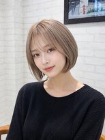 アース 宮崎昭栄店(EARTH)&nbsp;【ハイトーンベージュ×丸みボブ】