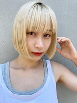 ミィ 表参道(mee.)&nbsp;【mee.】オオニシ ボブ 外国人風カラー 耳掛け