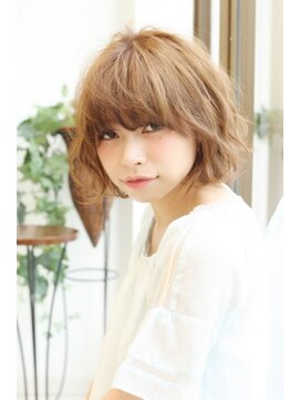 美容室 リーフ 竜南店(LeaF) ゆるふわバルーンショートボブ☆くせ毛風なウェーブ