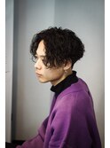 ウェーブパーマ×前下がり