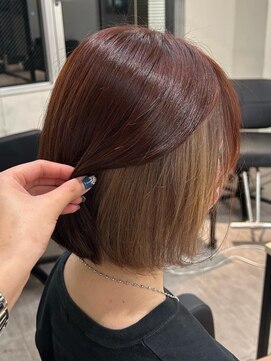 スターズ 川越店(STARS) 大人可愛い　２トーンカラー　ワインレッドインナーベージュ