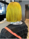 イエローボブ_斜めバンググレージュカラー_ba460011