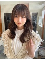 レクタ(recta) アッシュ チョコレートブラウン ロングヘア 韓国風巻き髪