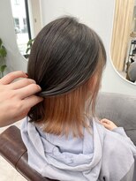 プラム(plum.)&nbsp;インナーカラー/ピンクベージュ/外ハネボブ【plum.】