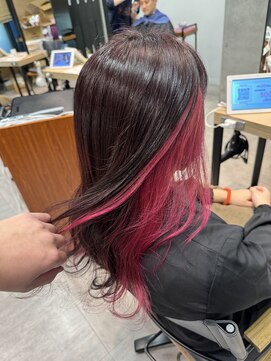 エクラートリアーラ 藤沢店(ECLART Reala) インナーカラー　レッド&ピンクブラウン