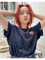 アデ オモテサンドウ(ade omotesando) ビビっとなチェリーレッドで作るおしゃれ女子ウルフヘア