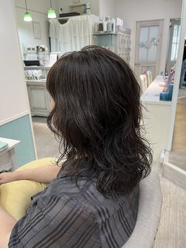 アンティークベル 南柏(ANTIQUE BELLE) レイヤー×コテ巻き風パーマ