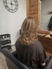 【ケアブリーチ】カット＋ケアカラー＋白髪ぼかしハイライト ￥15000