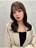 イメチェン/似合わせカット/フルバング/レッドブラウン/中野