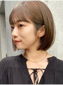 内巻きボブタッセルボブミニボブ似合わせカットメルティカラー